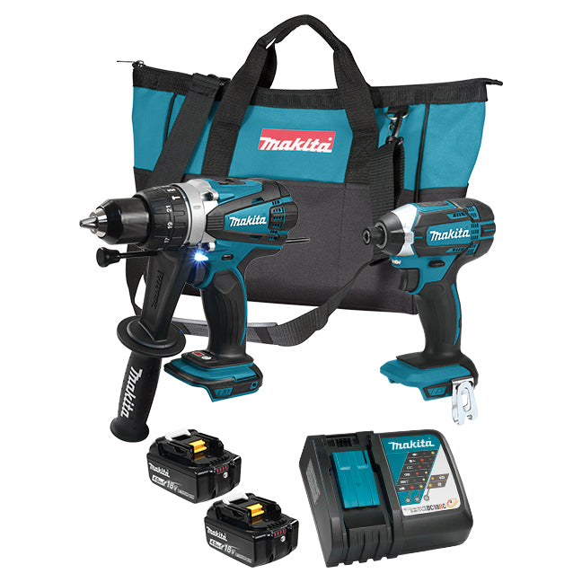 MAKITA - 18V LXT 2 TOOL COMBO KIT, 4.0AH X2 - DLX2145MX