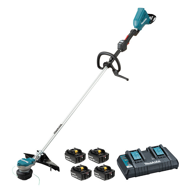 MAKITA - 36V(18VX2) LXT BL 15" LINE TRIMMER, 5.0AH X4KIT - DUR368LPT4