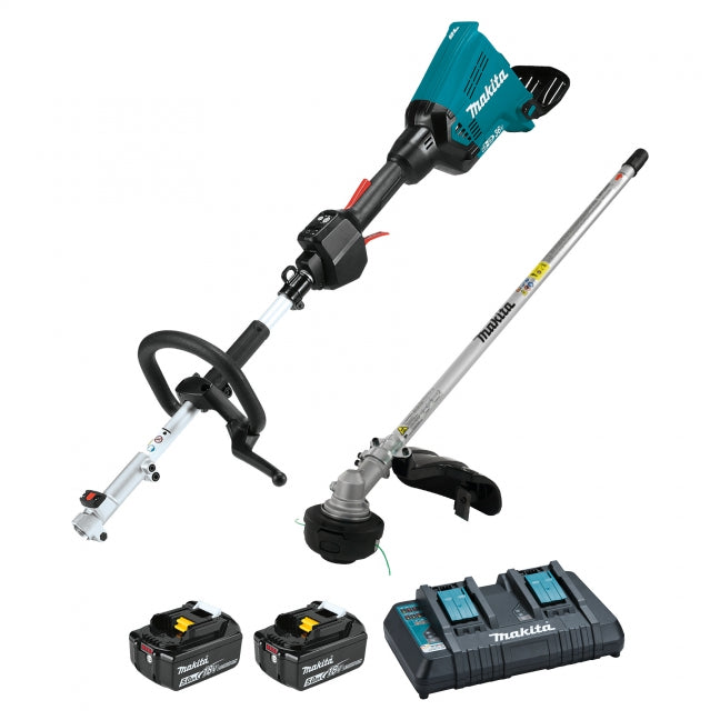 MAKITA - 36V(18VX2) LXT BRUSHLESS SPLIT SHAFT POWER UNIT W/EM405MP, 5.0AH X2KIT
 - DUX60PTM5X