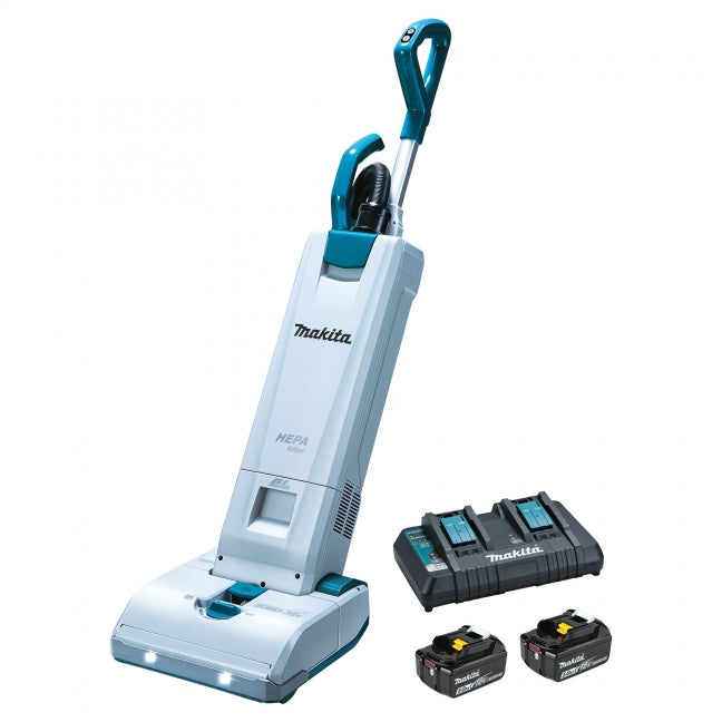 MAKITA - 36V(18VX2) LXT BRUSHLESS 5 L UPRIGHT VACUUM CLEANER, 5.0AH X2KIT - DVC560PT2
