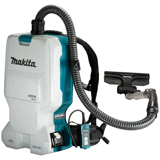 MAKITA - 36V(18VX2) LXT BRUSHLESS 6 L BACKPACK VACUUM CLEANER, 5.0AH X2KIT - DVC660PT2
