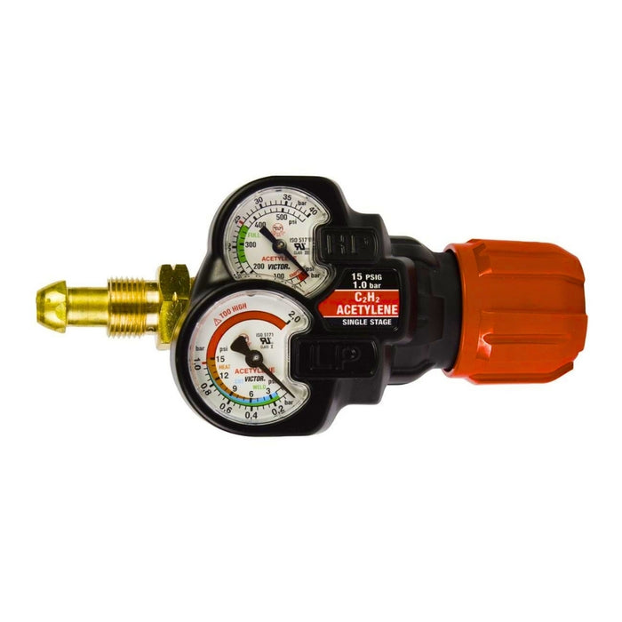 Victor EDGE™ 2.0 ESS42 Heavy Duty Regulators - EDGE 2.0 ESS42-15-510 Acetylene 0781-3602 CGA 510 (9/16 in. - 18 LH 2) – 15 PSIG