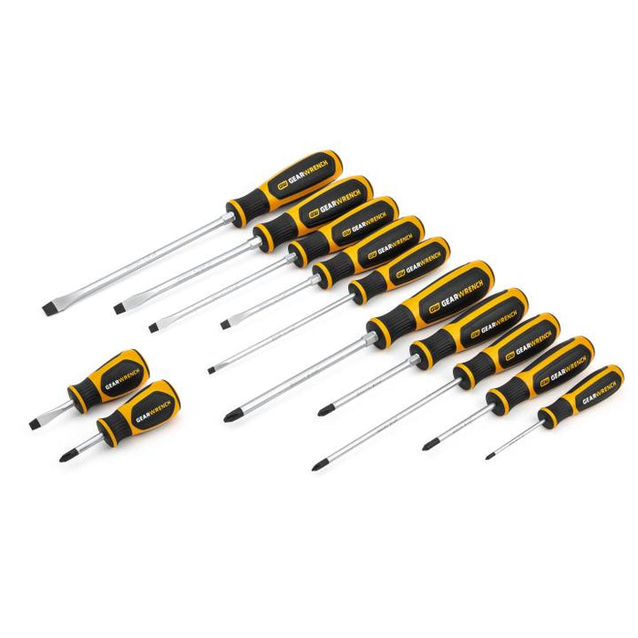 GEARWRENCH - 12 PIECE PHILLIPS®/SLOTTED DUAL MATERIAL SCREWDRIVER SET - 80051H