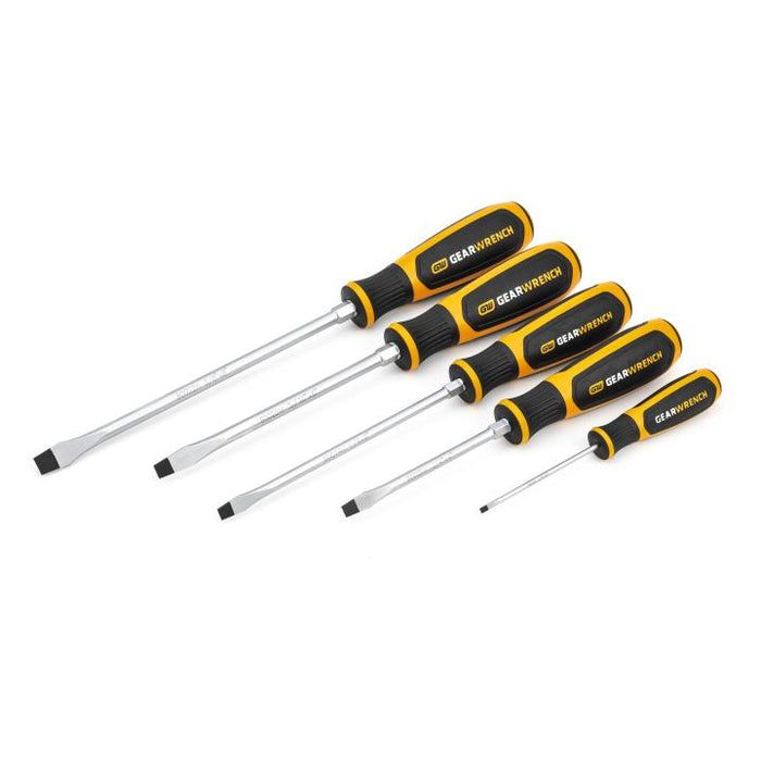 GEARWRENCH - 5 PIECE SLOTTED/CABINET DUAL MATERIAL SCREWDRIVER SET - 80053H