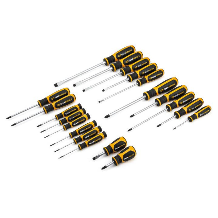 GEARWRENCH - 20 PIECE PHILLIPS®/SLOTTED/TORX® DUAL MATERIAL SCREWDRIVER SET - 80066H