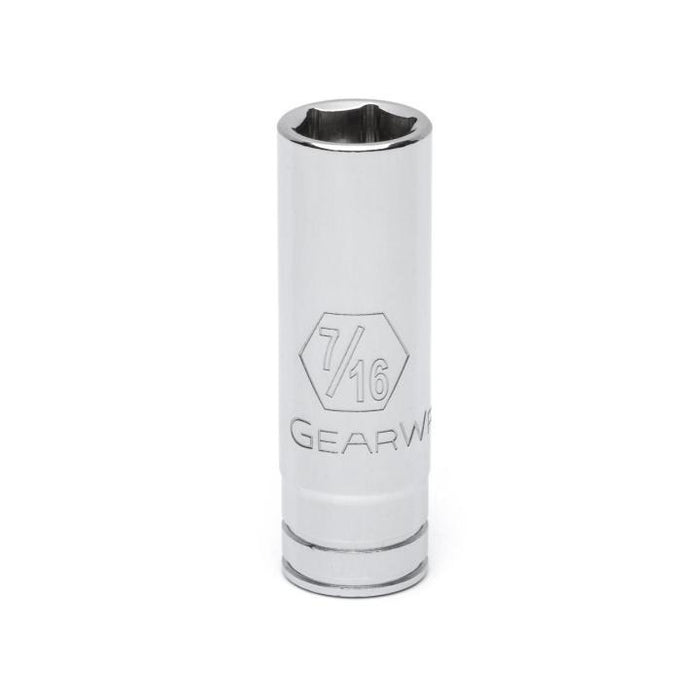 GEARWRENCH - 1/4" DRIVE 6 POINT DEEP SAE SOCKET 7/16" - 80122D