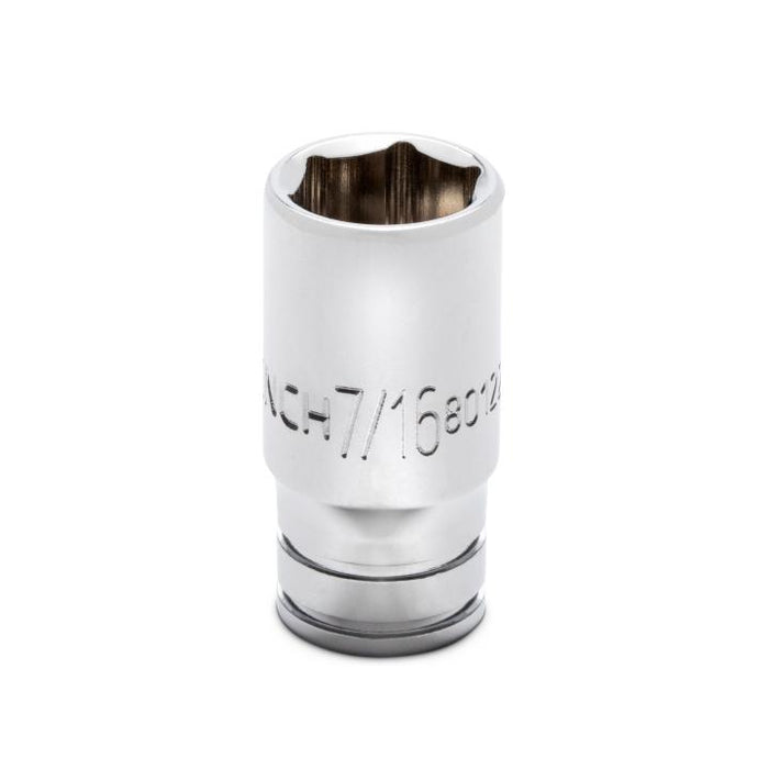 GEARWRENCH - 1/4" DRIVE 6 POINT MID LENGTH SAE SOCKET 7/16" - 80122S-06