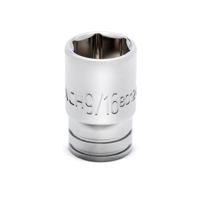 GEARWRENCH - 1/4" DRIVE 6 POINT MID LENGTH SAE SOCKET 9/16" - 80124S-06