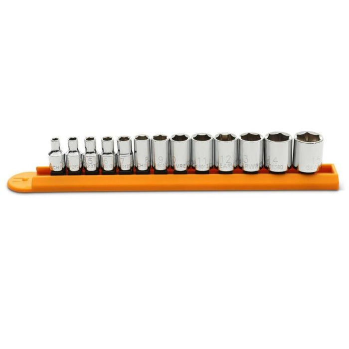 GEARWRENCH - 13 PIECE 1/4" DRIVE 6 POINT STANDARD METRIC SOCKET SET - 80302D
