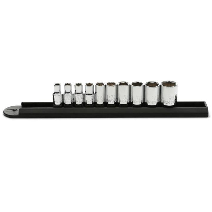 GEARWRENCH - 10 PIECE 1/4" DRIVE 6 POINT STANDARD SAE SOCKET SET - 80303