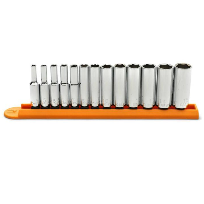 GEARWRENCH - 13 PIECE 1/4" DRIVE 6 POINT DEEP METRIC SOCKET SET - 80304