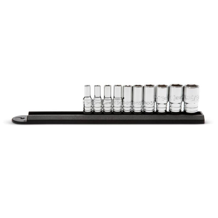GEARWRENCH - 10 PIECE 1/4" DRIVE 6 POINT MID LENGTH SAE SOCKET SET - 80305S-06