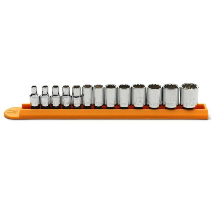 GEARWRENCH - 13 PIECE 1/4" DRIVE 12 POINT STANDARD METRIC SOCKET SET - 80306