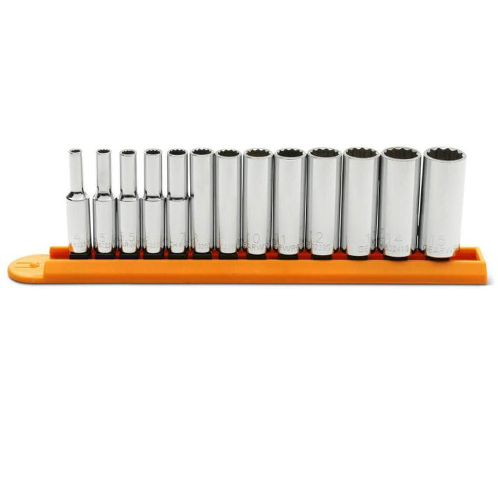 GEARWRENCH - 13 PIECE 1/4" DRIVE 12 POINT DEEP METRIC SOCKET SET - 80308