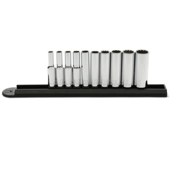 GEARWRENCH - 10 PIECE 1/4" DRIVE 12 POINT DEEP SAE SOCKET SET - 80309D