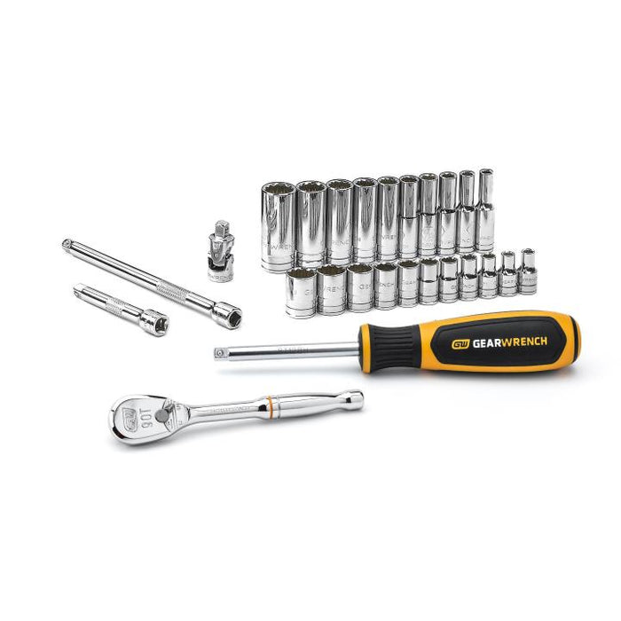 GEARWRENCH - 26 PIECE 1/4" DRIVE 12 POINT STANDARD SAE MECHANICS TOOL SET - 80313