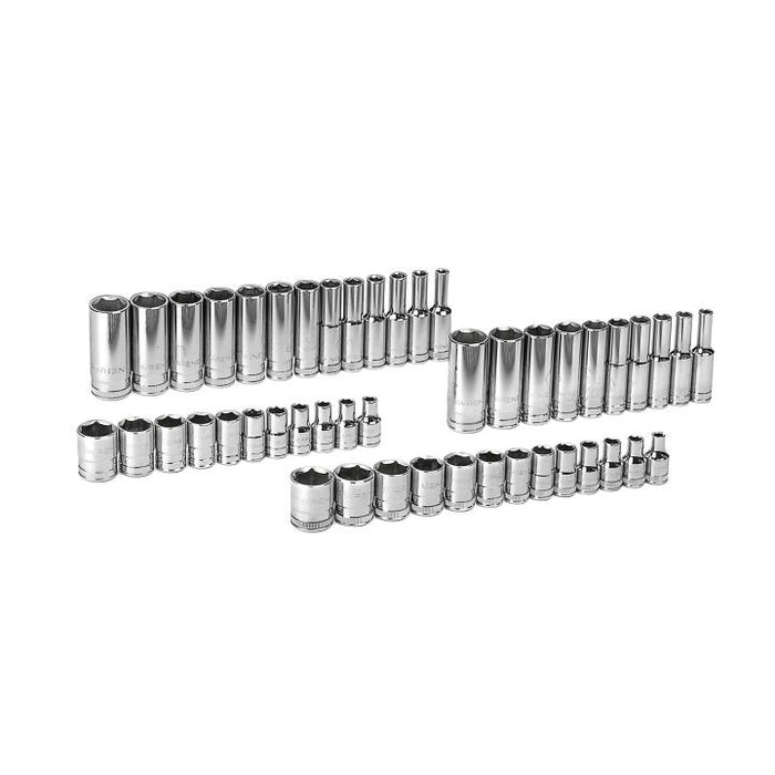 GEARWRENCH - 47 PIECE 1/4" DRIVE 6 POINT STANDARD AND DEEP SAE/METRIC SOCKET SET - 80314D