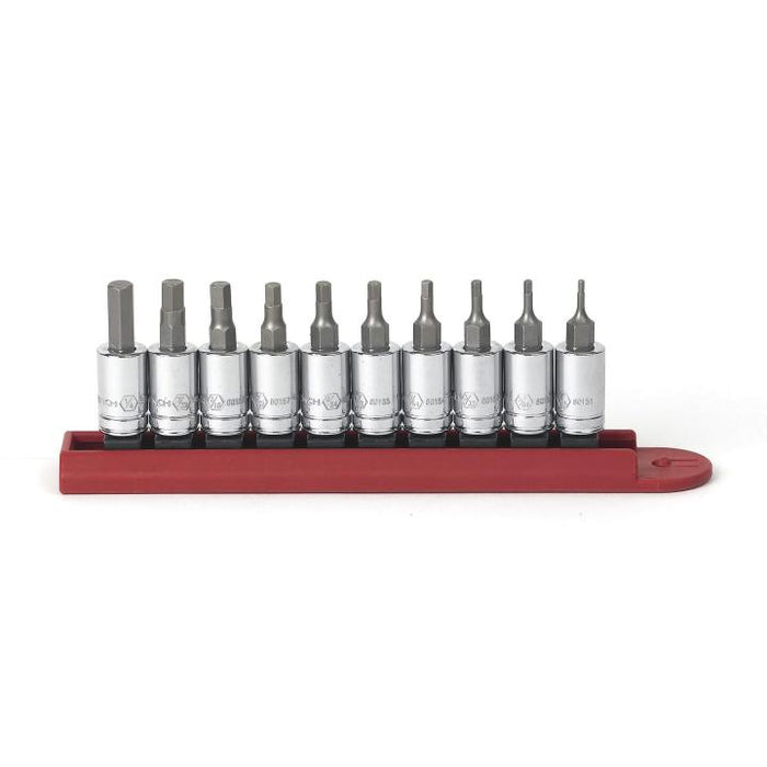 GEARWRENCH - 10 PIECE 1/4" DRIVE HEX BIT SAE SOCKET SET - 80323