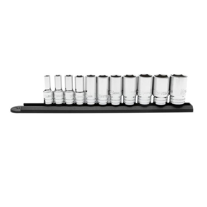GEARWRENCH - 11 PIECE 3/8" DRIVE 6 POINT MID LENGTH SAE SOCKET SET - 80555S-06