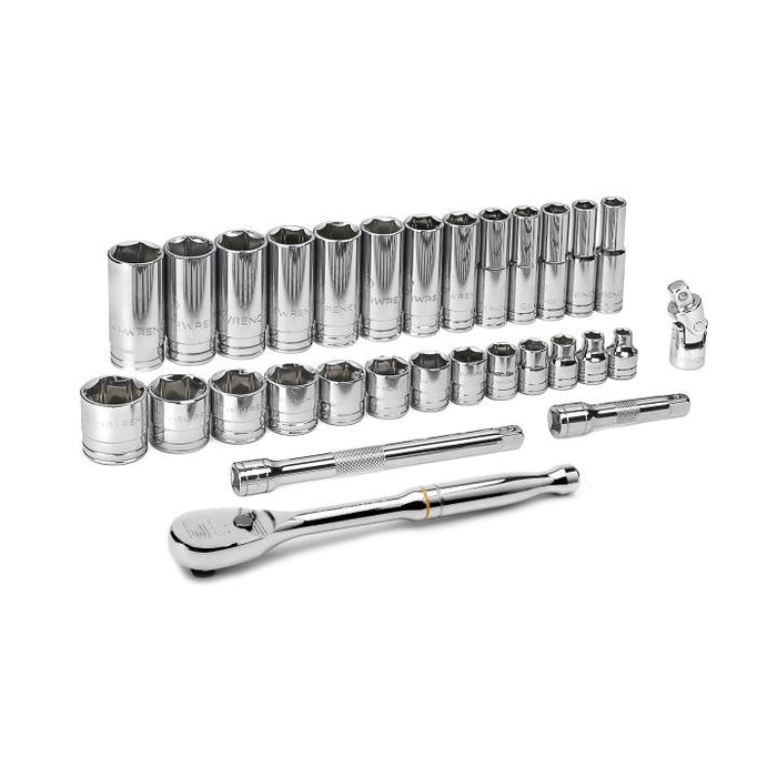 GEARWRENCH - 30 PIECE 3/8" DRIVE 6 POINT STANDARD AND DEEP SAE MECHANICS TOOL SET - 80569