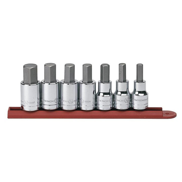 GEARWRENCH - 7 PIECE 1/2" DRIVE HEX BIT SAE SOCKET SET - 80721