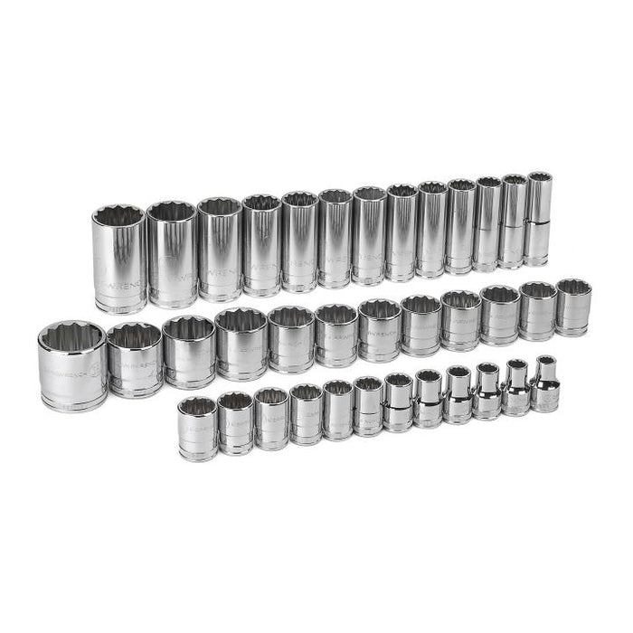 GEARWRENCH - 37 PIECE 1/2" DRIVE 12 POINT STANDARD AND DEEP METRIC SOCKET SET - 80730