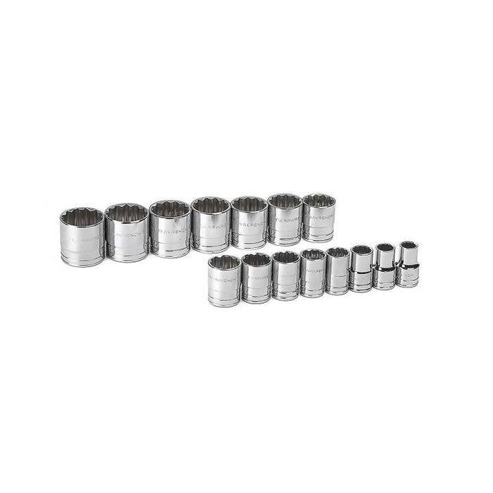 GEARWRENCH - 15 PIECE 1/2" DRIVE 12 POINT STANDARD SAE SOCKET SET - 80731