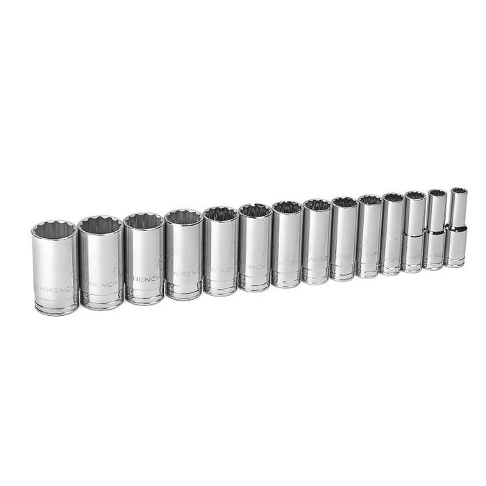 GEARWRENCH - 14 PIECE 1/2" DRIVE 12 POINT DEEP SAE SOCKET SET - 80732