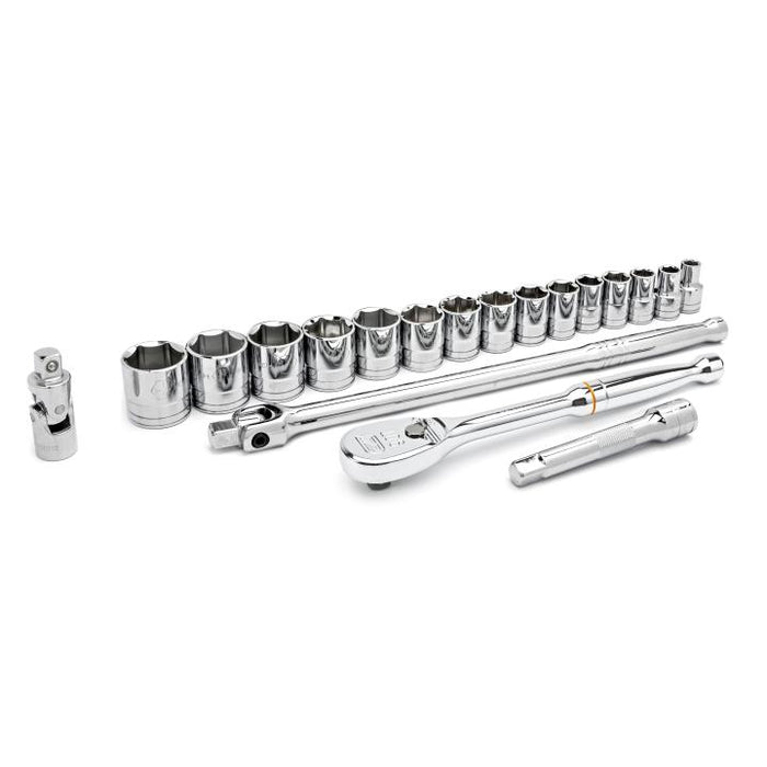 GEARWRENCH - 19 PIECE 1/2" DRIVE 6 POINT STANDARD SAE MECHANICS TOOL SET - 80791