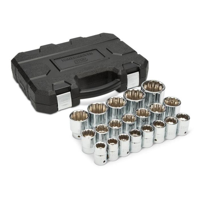 GEARWRENCH - 20 PIECE 3/4" DRIVE 12 POINT METRIC STANDARD LENGTH SOCKET SET - 80845