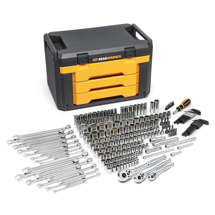 GEARWRENCH - 239 PIECE MECHANICS TOOL SET IN 3 DRAWER STORAGE BOX - 80942