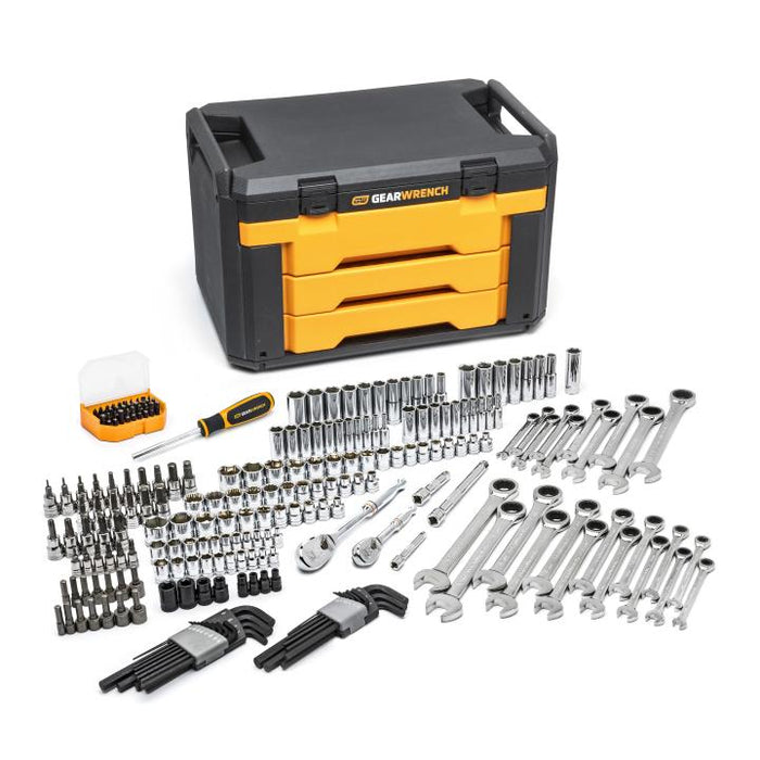 GEARWRENCH - 232 PIECE MECHANICS TOOL SET IN 3 DRAWER STORAGE BOX - 80944