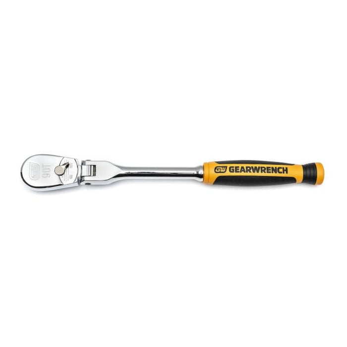 GEARWRENCH - 1/4" DRIVE 90-TOOTH DUAL MATERIAL FLEX HEAD TEARDROP RATCHET 8" - 81009T