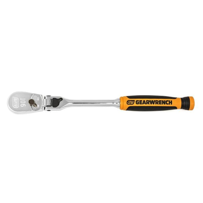 GEARWRENCH - 1/4" DRIVE 90-TOOTH DUAL MATERIAL LOCKING FLEX HEAD TEARDROP RATCHET 8" - 81016T