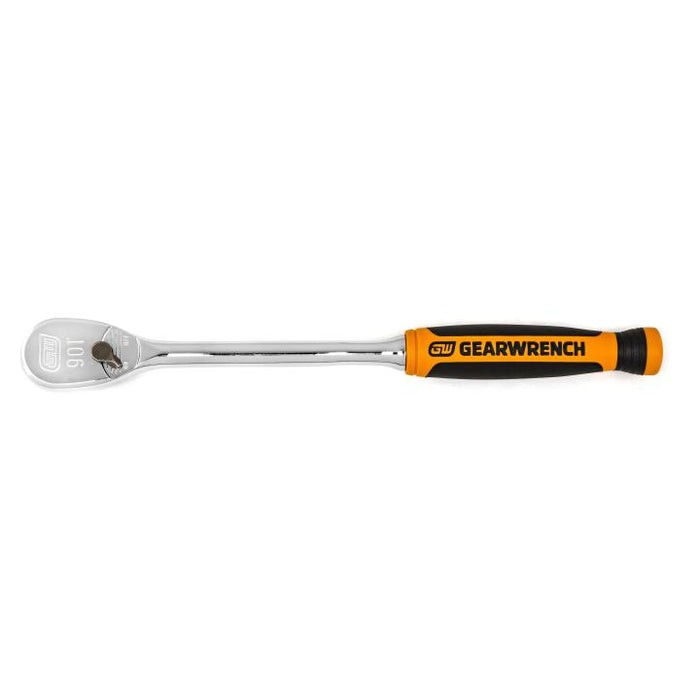 GEARWRENCH - 1/4" DRIVE 90-TOOTH LONG HANDLE DUAL MATERIAL TEARDROP RATCHET 8" - 81029T