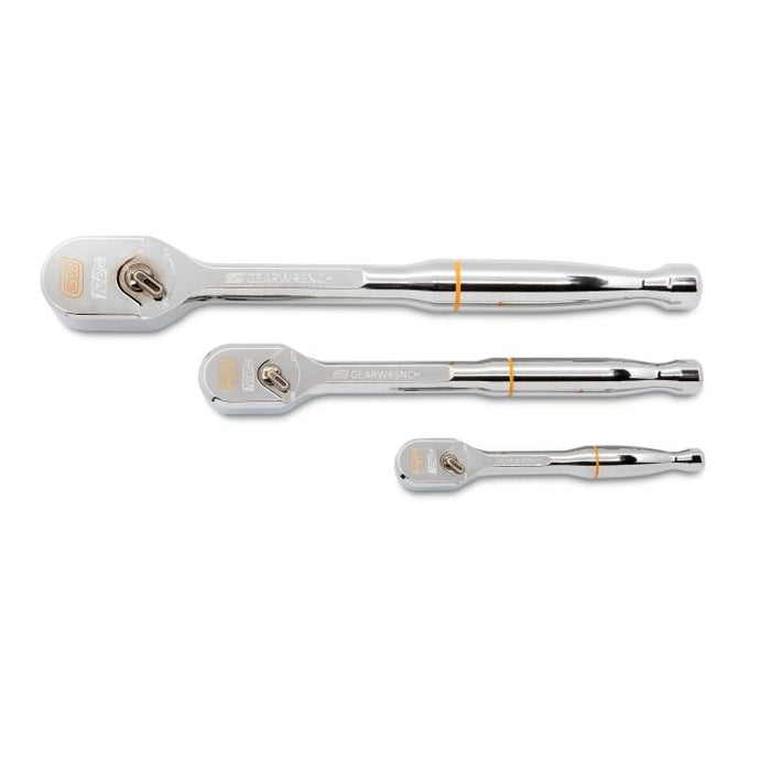 GEARWRENCH - 3 PIECE 1/4", 3/8" & 1/2" DRIVE 120XP™ FULL POLISH TEARDROP RATCHET SET - 81206XP