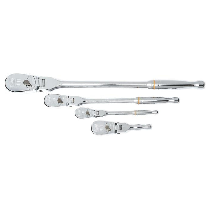 GEARWRENCH - 4 PIECE 1/4", 3/8" & 1/2" DRIVE 90-TOOTH FLEX HEAD TEARDROP RATCHET SET - 81230T