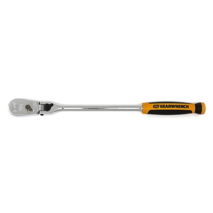 GEARWRENCH - 3/8" DRIVE 90-TOOTH DUAL MATERIAL LOCKING FLEX HEAD TEARDROP RATCHET 13" - 81267T