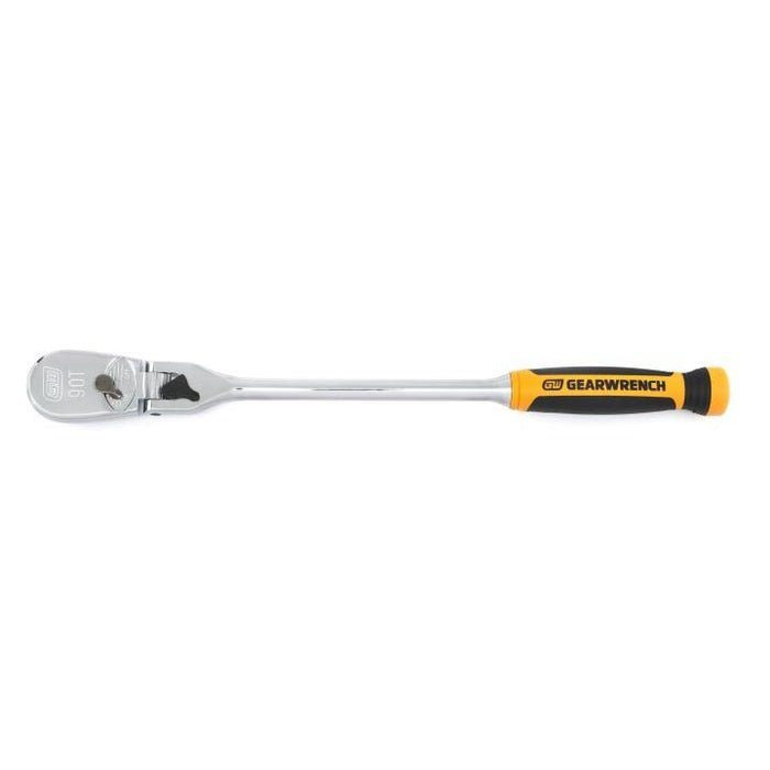 GEARWRENCH - 1/2" DRIVE 90-TOOTH DUAL MATERIAL LOCKING FLEX HEAD TEARDROP RATCHET 17" - 81371T