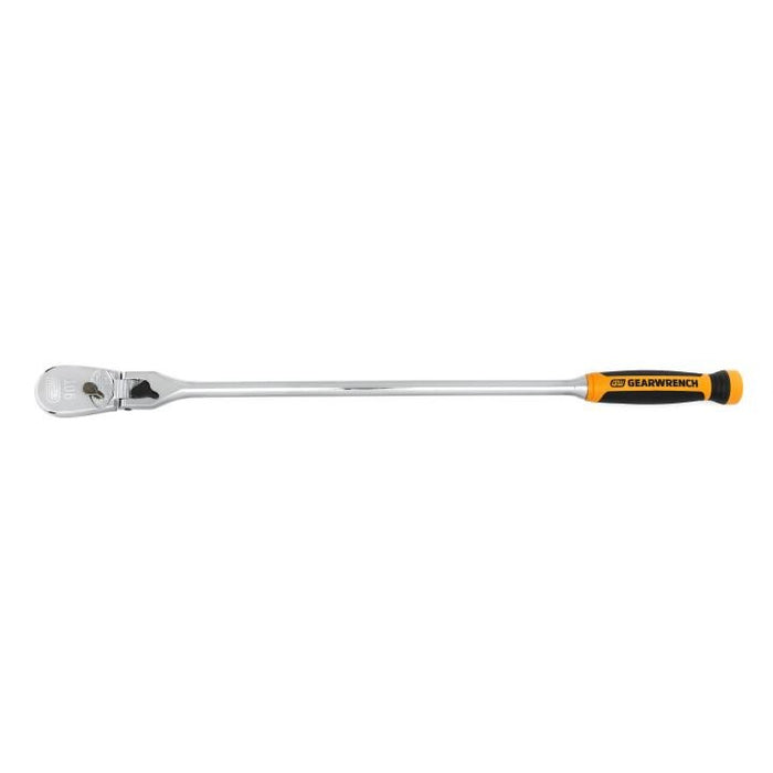GEARWRENCH - 1/2" DRIVE 90-TOOTH DUAL MATERIAL LOCKING FLEX HEAD TEARDROP RATCHET 24" - 81372T