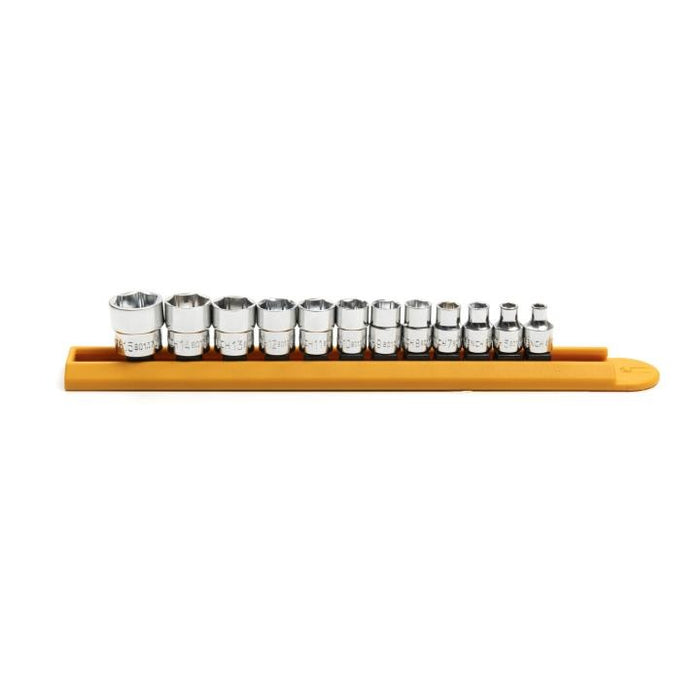 GEARWRENCH - 12 PIECE 1/4" DRIVE 6 POINT METRIC STUBBY SOCKET SET - 81394