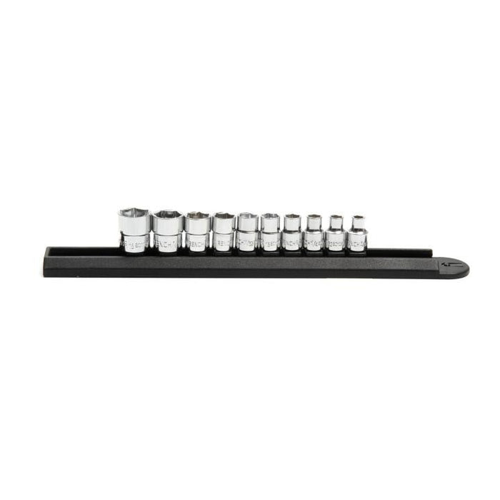GEARWRENCH - 10 PIECE 1/4" DRIVE 6 POINT SAE STUBBY SOCKET SET - 81395