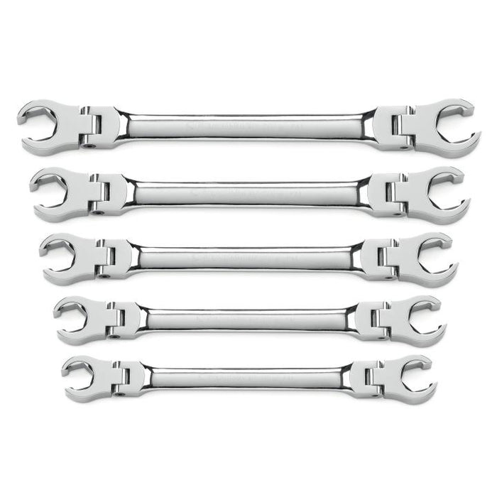 GEARWRENCH - 5 PIECE FLEX HEAD FLARE NUT SAE WRENCH SET - 81910