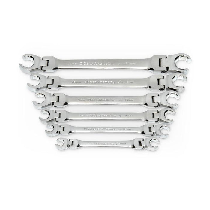 GEARWRENCH - 6 PIECE FLEX HEAD FLARE NUT METRIC WRENCH SET - 81911D