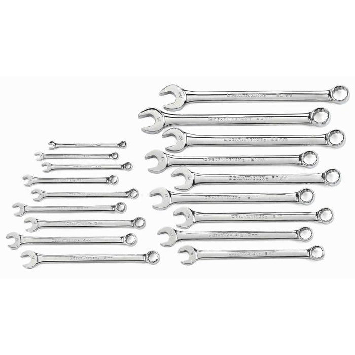 GEARWRENCH - 18 PIECE 12 POINT LONG PATTERN COMBINATION METRIC WRENCH SET - 81920
