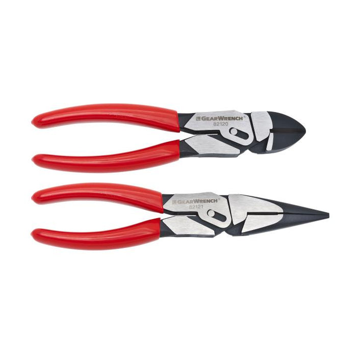 GEARWRENCH - 2 PIECE 8" PIVOTFORCE™ COMPOUND ACTION PLIER SET - 82124