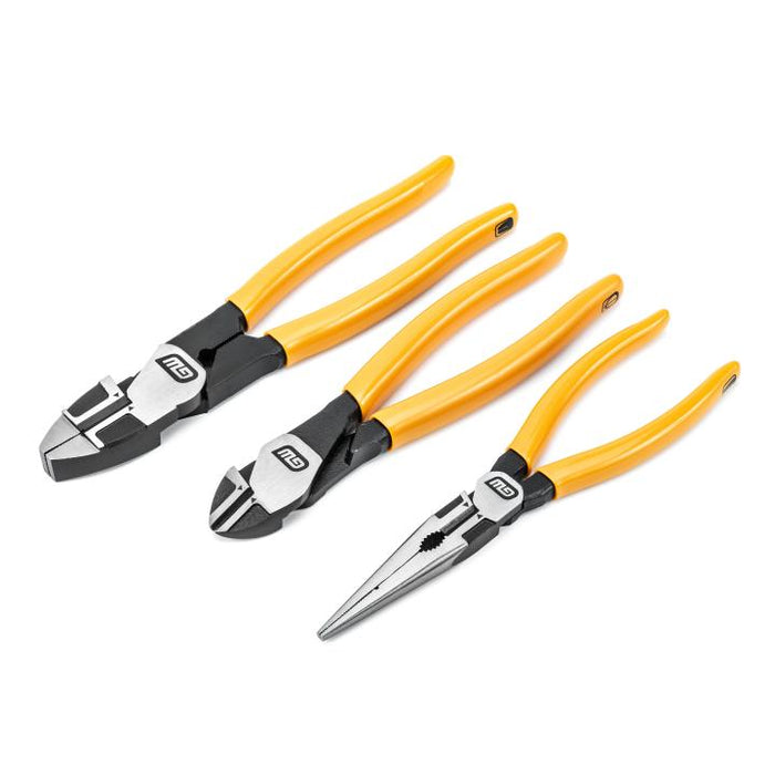 GEARWRENCH - 3 PIECE PITBULL DIPPED HANDLE ELECTRICIAN'S PLIER SET - 82202-06