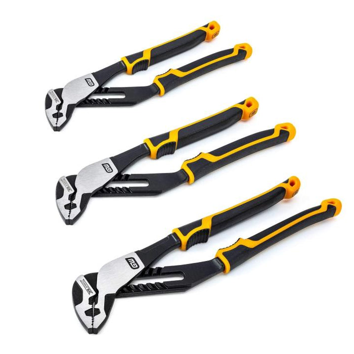 GEARWRENCH - 3 PIECE PITBULL K9™ STRAIGHT JAW DUAL MATERIAL TONGUE AND GROOVE PLIERS SET - 82205CAZ