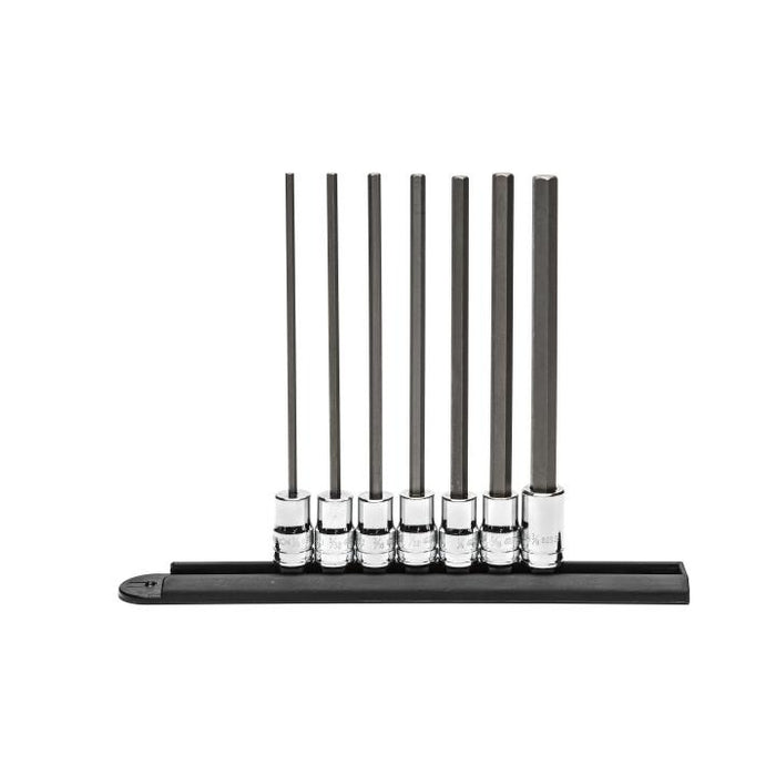 GEARWRENCH - 7 PIECE 3/8" DRIVE LONG LENGTH HEX BIT SAE SOCKET SET - 82537