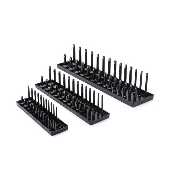 GEARWRENCH - 3 PIECE 1/4", 3/8" & 1/2" DRIVE BLACK SAE SOCKET STORAGE TRAY SET - 83118
